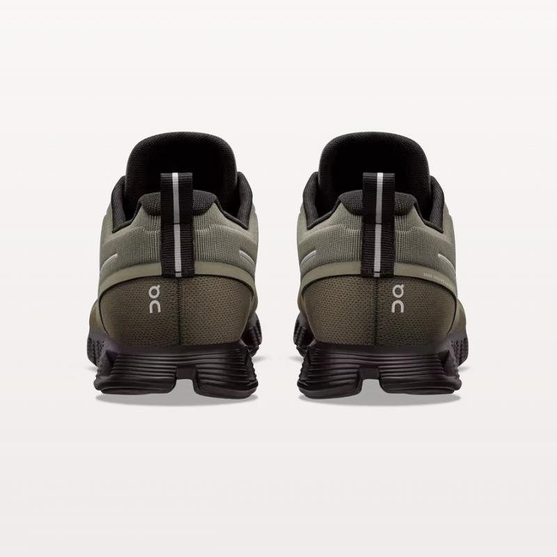 On Men's Cloud 5 Waterproof Running Shoes, Olive & Black - Full Size