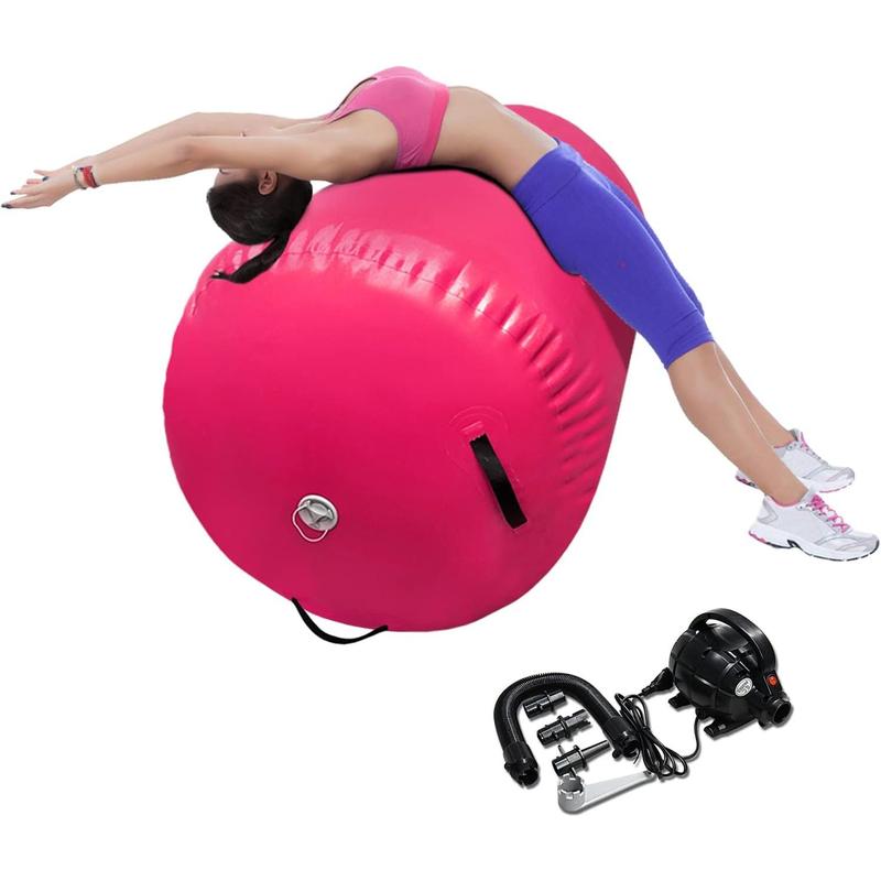 Air Barrel Gymnastics Roller Inflatable Tumbling Mat,  Handspring  Air Mat Tumble Track Gymnastics Equipment For Home Use, Gym , Yoga Balance Exercise, Cheerleading with Electric Pump