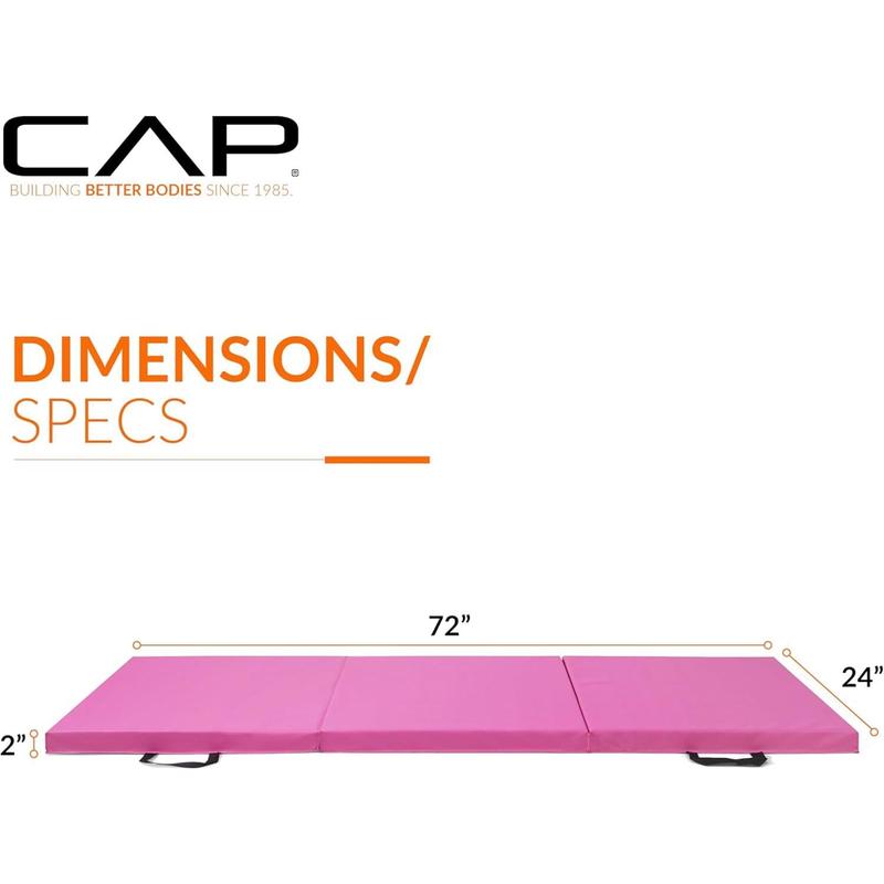 CAP Barbell Folding Anti Tear Exercise Mat for Training Aerobic Fitness Gym & Gymnastics Balance, Yoga Mat Thick