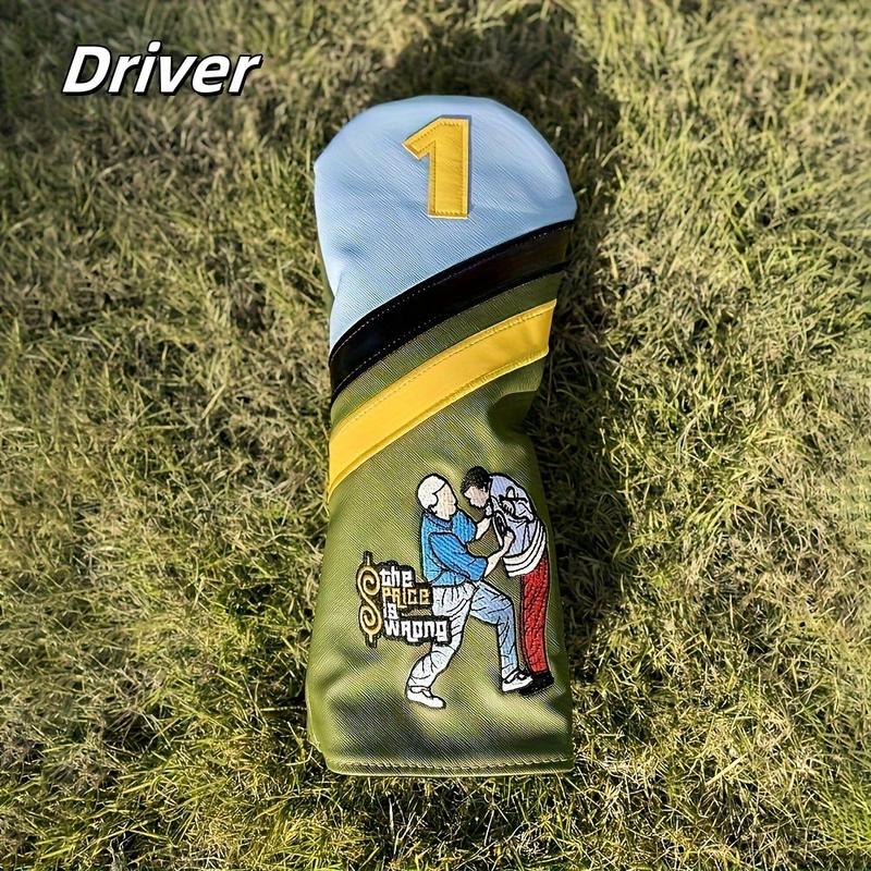 Golf Club Head Cover, 1 4 Counts Funny Design Golf Club Head Cover, Golf Accessories for Men & Women, Golf Putters Accessories