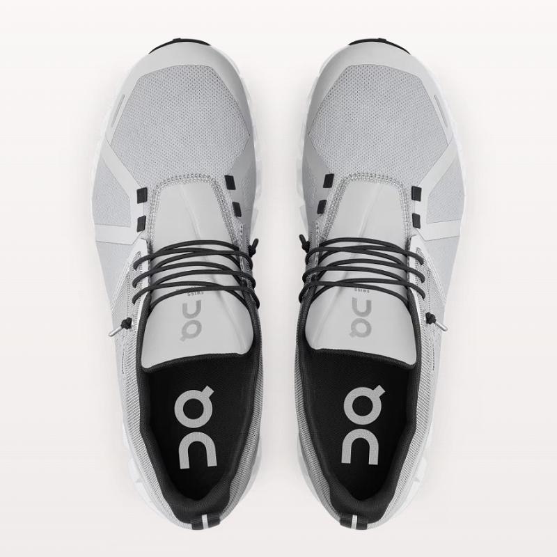 On Cloud 5 Waterproof Running Shoe, Glacier & White - Full Size