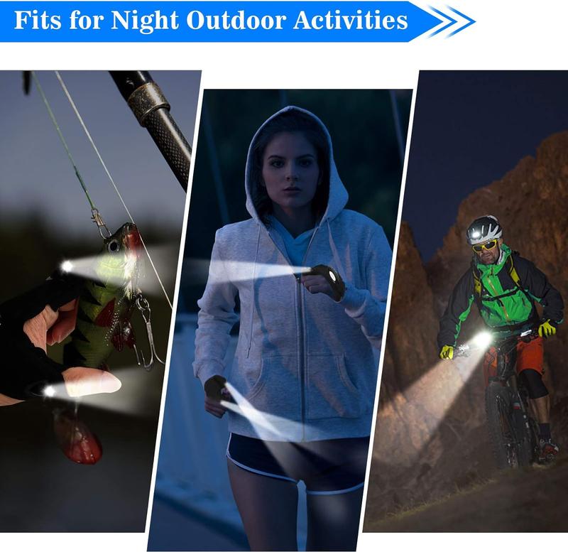LED Flashlight Gloves for Men Waterproof Light