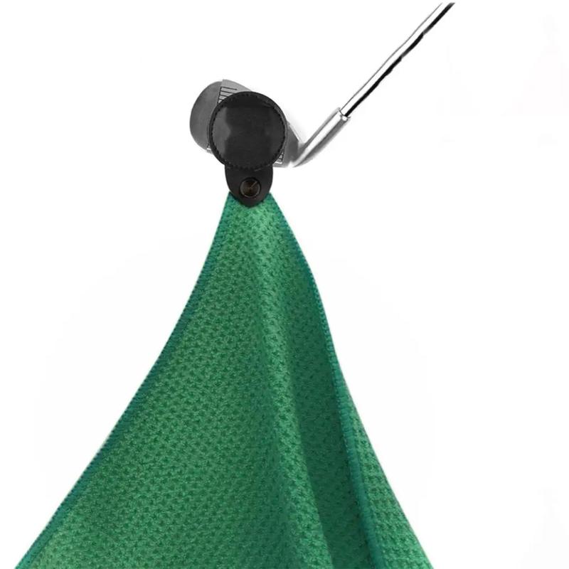 Golf Towel with Magnetic Fixator, Top-Tier Microfiber Golf Towel with Deep Waffle Grain, Industrial Strength Magnet for Strong Hold to Golf Carts or Clubs