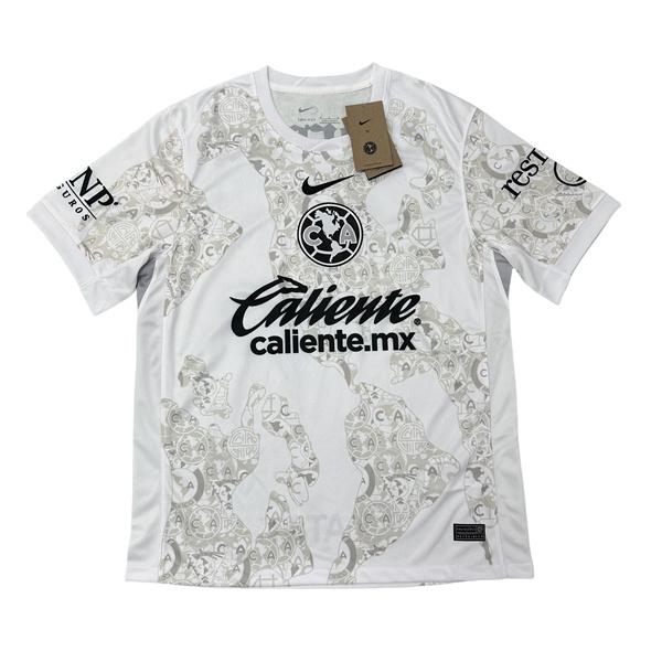 NIKE 24 25 Club America White Home Away Second Away Training Jersey Short Sleeve Top Soccer Jerseys Quick Dry LIGAMX