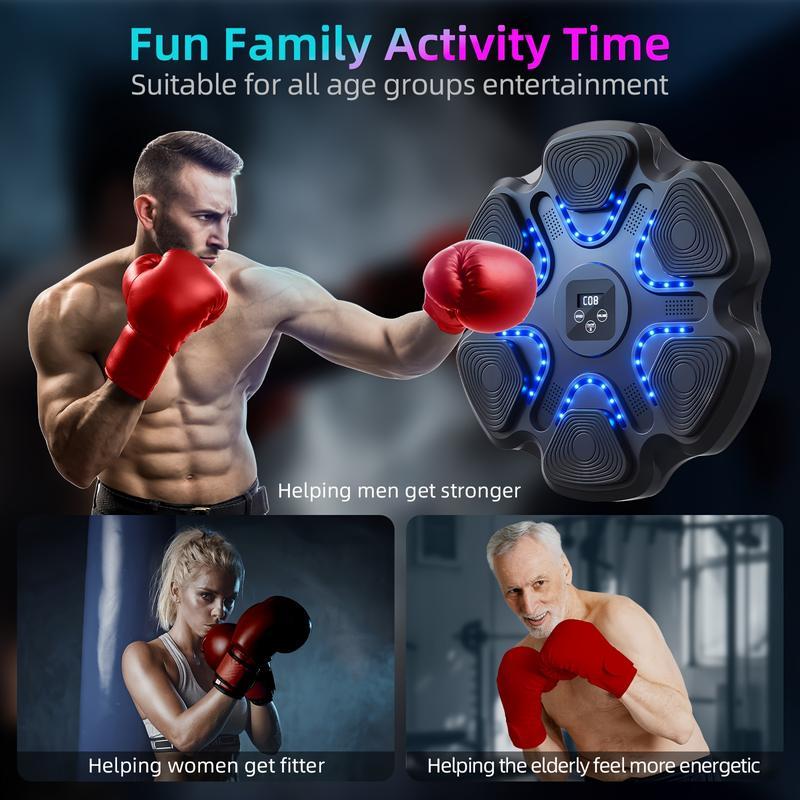 LOVEWE Music Boxing Machine With Boxing Gloves, Workout Equipment, Interactive Fitness & Reflex Training Gear For Adults, USB Charging, Boxing Machine Wall For Home Workout Boxing Target Machine