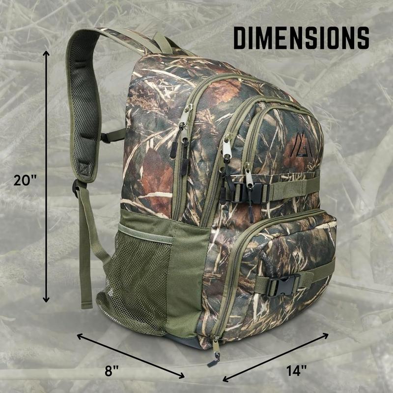 Hunting Backpack with Bow Rifle Holder, Large, Camouflage