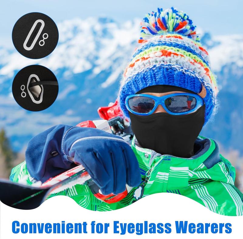 4 count Winter  Balaclava Face Mask with Reflective Stripe Windproof Ski Mask for  5-12 Boy Girl Cold Weather
