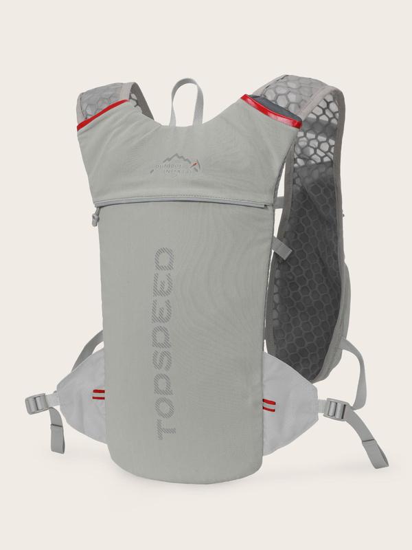 Unisex Colorblock & Letter Print Sports Water Backpack without Hydration Bladder, Sporty Lightweight Backpack for Running Cycling Hiking Skiing Camping, Running Vest, Sports & Outdoor Accessories