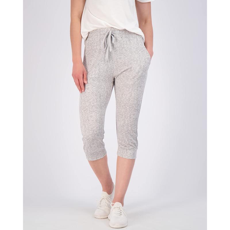 Real Essentials 3-Pack: Women's Capri Joggers Cuffed Athletic Casual Soft Sweatpants with Pockets (Available in Plus Size)