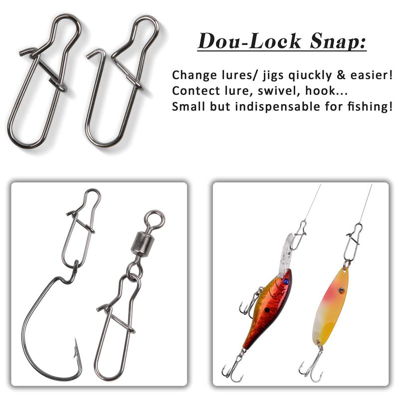 Fishing Hook Connectors, 50pcs Stainless Steel Strong Connection Hooks, Outdoor Fishing Accessories For Fishing Lovers