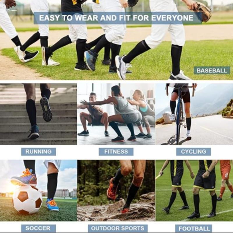 Compression Socks for Men & Women, 6 Pairs Sports Socks for Running, Sports, Travel, Breathable Comfortable Socks for Daily Wear