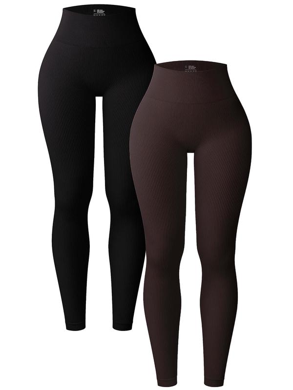 Summer 2024 Women's Solid High Waist Sports Leggings, Comfy Breathable Skinny Pants for Yoga Gym Workout Running, Women Sport Clothing, Casual Outftit Ideas