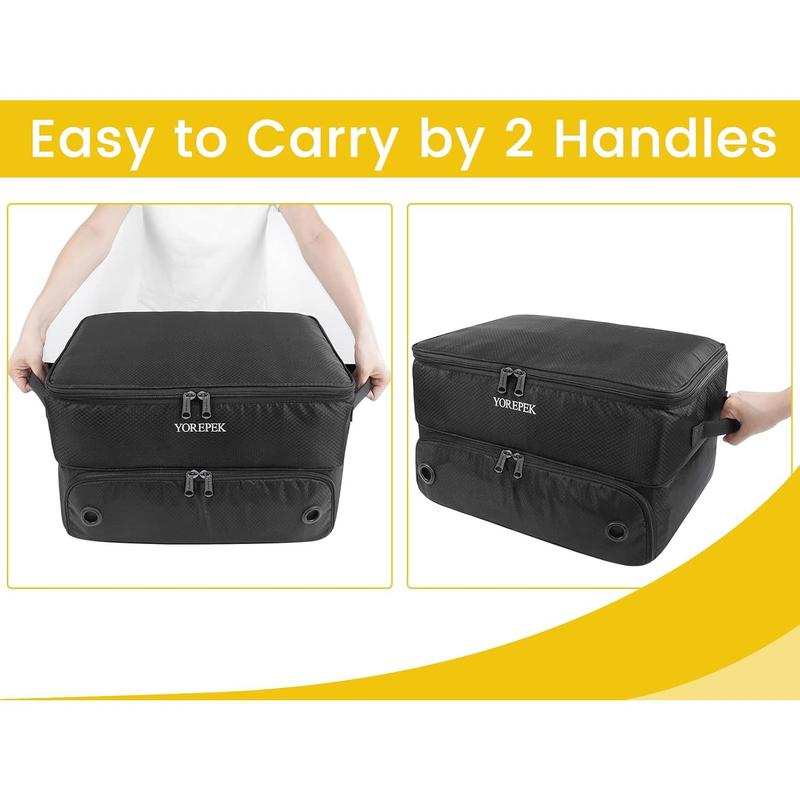 YORE 2 Layer Golf Trunk Organizer, Waterproof Car Golf Locker with Separate Ventilated Compartment for 2 Pair Shoes, Golf Trunk Storage for Balls, Tees, Clothes, Gloves, Accessories, Golf Gifts