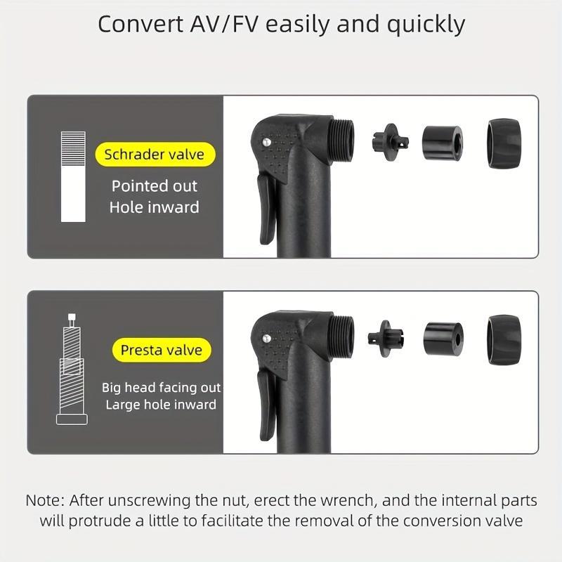 Bicycle Hand Push Bar, High Performance Lightweight Bicycle Pump, Mini Cycling Air Pump with Multifunctional Connector, Basketball Hand Push Bar