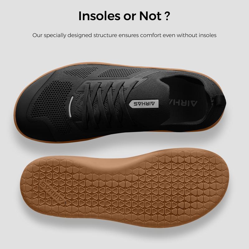 Airhas Men's Barefoot Shoes Zero Drop Running Shoes Minimalist Gym Shoes for Men Deadlift Cross Training Sneakers