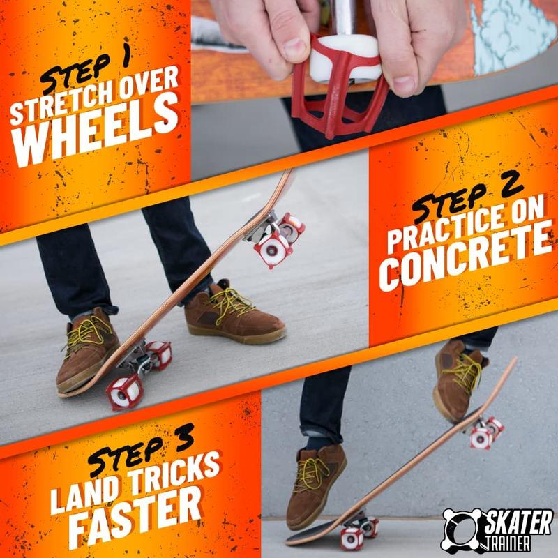 The VIRAL Skateboard Skater Trainers Get Tricks Fast - Perfect for all ages. Beginners Skateboard Accessories How to Ollie How to Kickflip and More. Trending Gifts Idea for 2024.