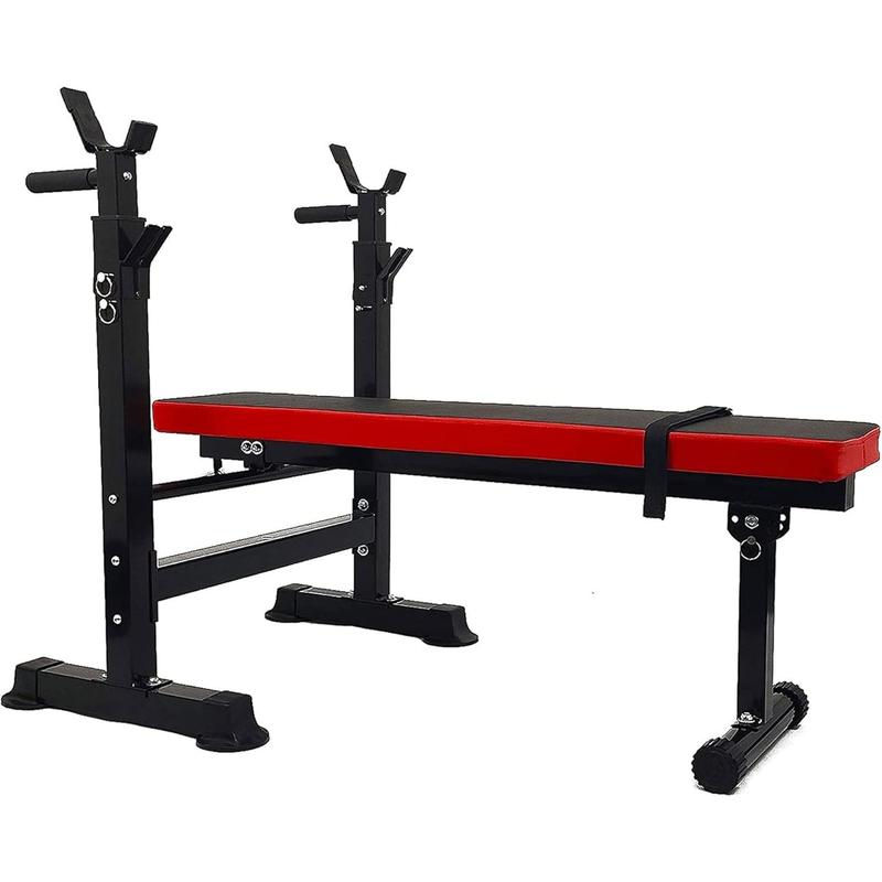 Adjustable Folding Multifunctional Workout Station Adjustable Olympic Workout Bench with Squat Rack