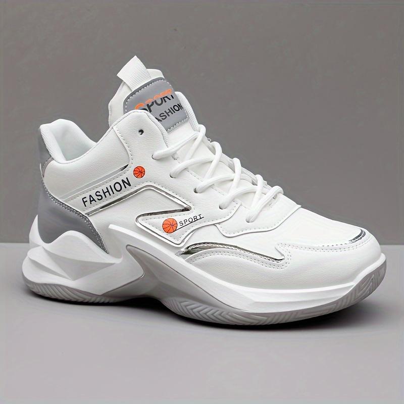 Men's Fashion Street Style High-Top Mesh Breathable Basketball Shoes, Comfortable and Non-Slip Durable Sneaker, Suitable for Men's Outdoor Activities