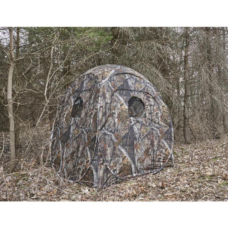 Hunting Ground Blind, 1-2 Person Tent, Hunting Gear, Equipment, and Accessories, 4-Panel Spring Steel