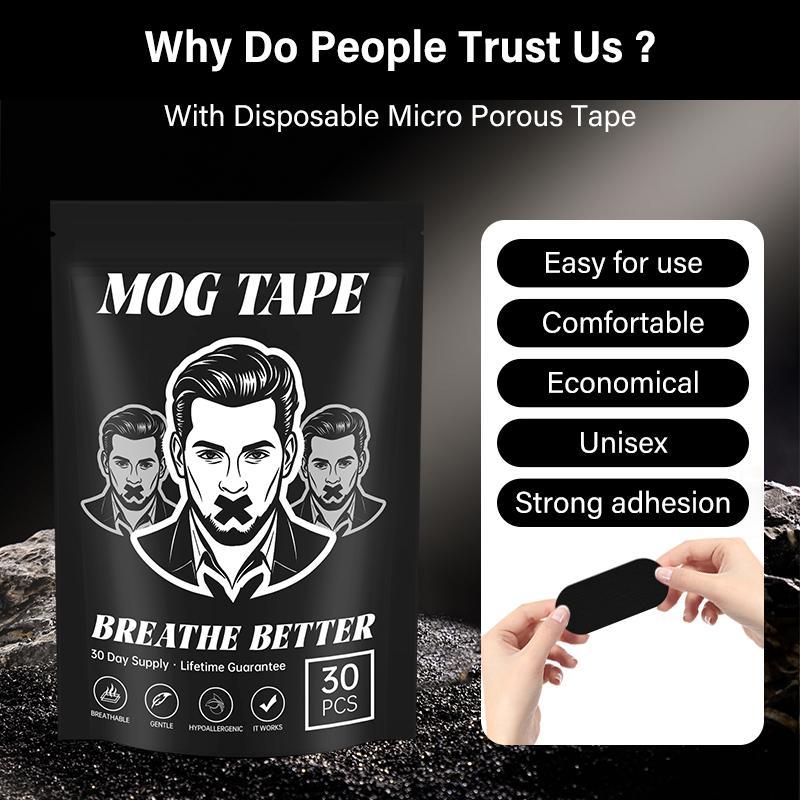 Mog Mouth Tape -one month supply mouth tape,sport accessories, 30 Strips, Mog Strips Mog Tape for sleep