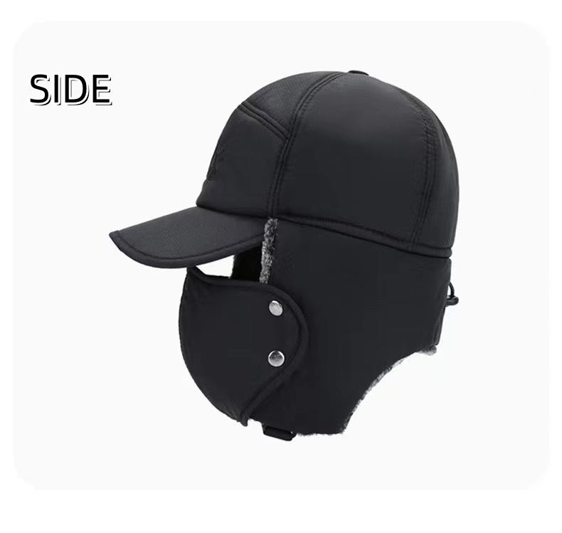 latest-Men's Winter Trapper Hat with Ear Flaps and Face Mask, Windproof Thermal Design and Faux Fur Lining for Hunting, Skiing, and Cycling Windproof Thermal outdoor hat