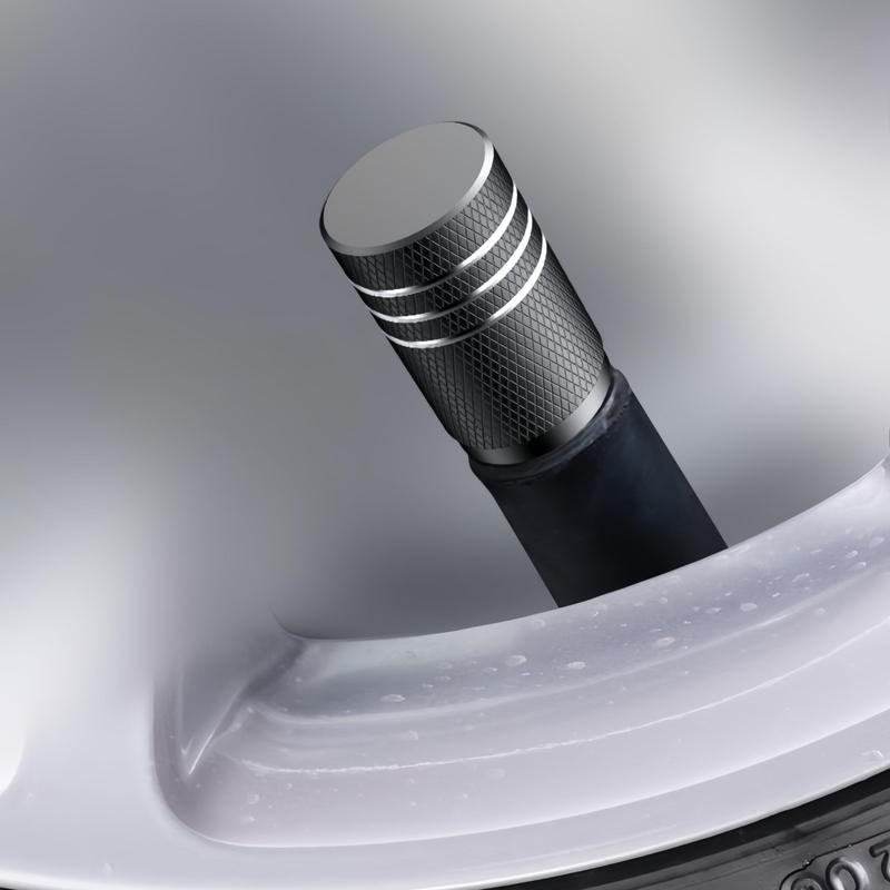 Aluminum Alloy Bicycle Tire Valve Cap, 4 Counts Protects The Valve Core, Increases Tire Pressure, and Is Easy To Install, Car Tire Valve Tool