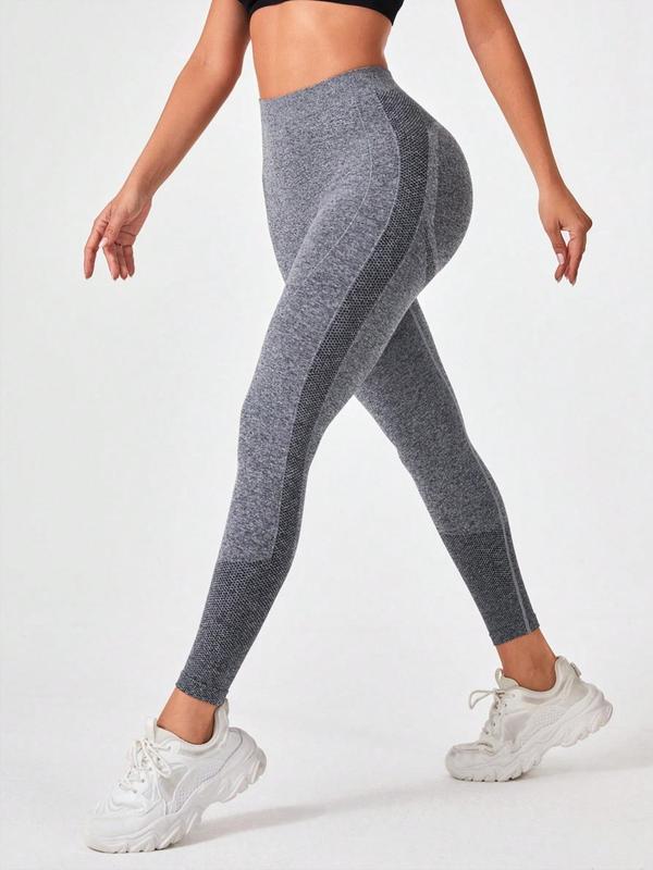Women's High Waist Sports Leggings, Solid Color Skinny Pants, High Stretch Seamless Yoga Legging, Ladies Sportswear Clothing for Indoor Outdoor Wear