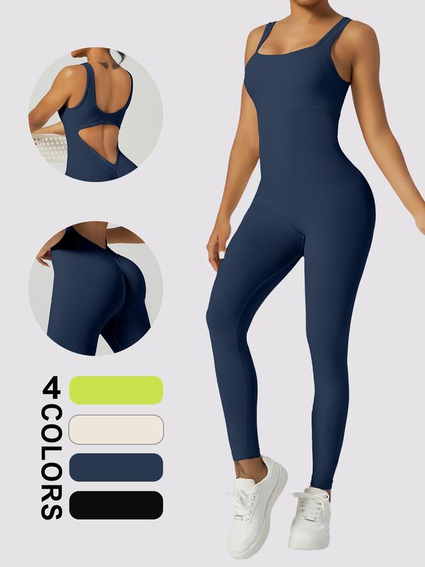 NcmRyu Womens Jumpsuit ,Workout Outfit Sleeveless ,V back,Unitard One Piece Bodysuit，yoga clothes yoga legging