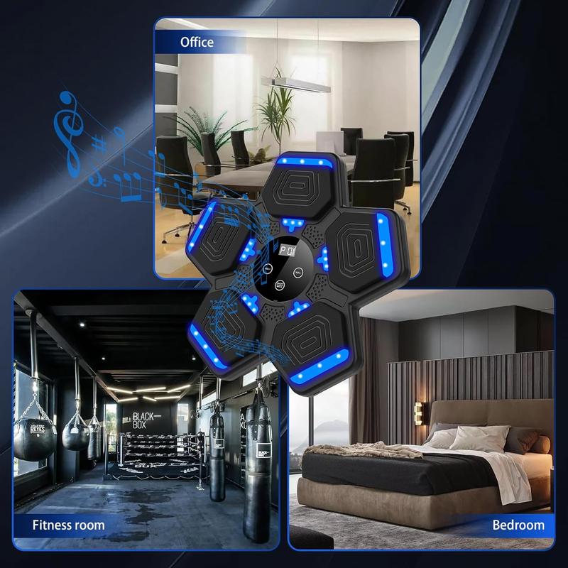 LOLBOX Musical Boxing Machine with Boxing Gloves 2024, Wall Mounted Boxing Machine with LED, Musical Boxing Target Bluetooth Fitness Striking Equipment for All Ages (Upgraded)