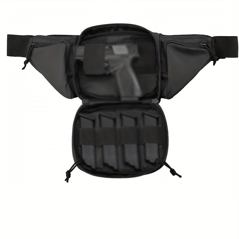 2pcs Tactical Gun Case Pistol Pouch Carry Waist Bag Portable Handgun Holster Soft Pistol Cases Black
