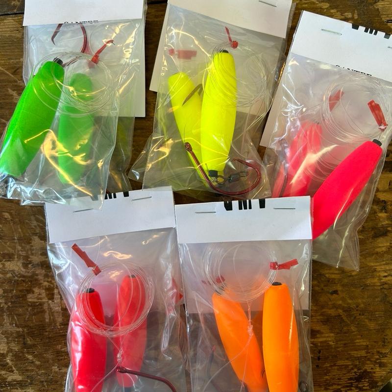 OKIE rig  10 pack  6-8-10 0 hooks 50lb line 3 in float