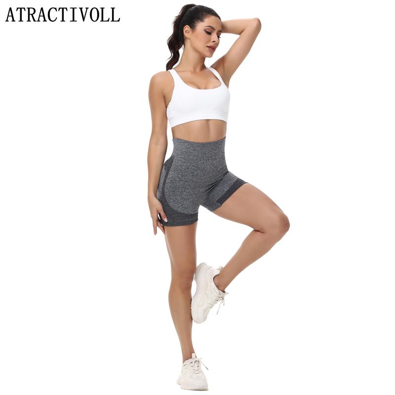 ATRACTIVOLL  1 2PCS Comfortable Stretch Shorts, Women's Summer Leggings for Outdoor Workout, Running Yoga Pants, Plus Size Yoga Pants womens shorts high waist skinny short