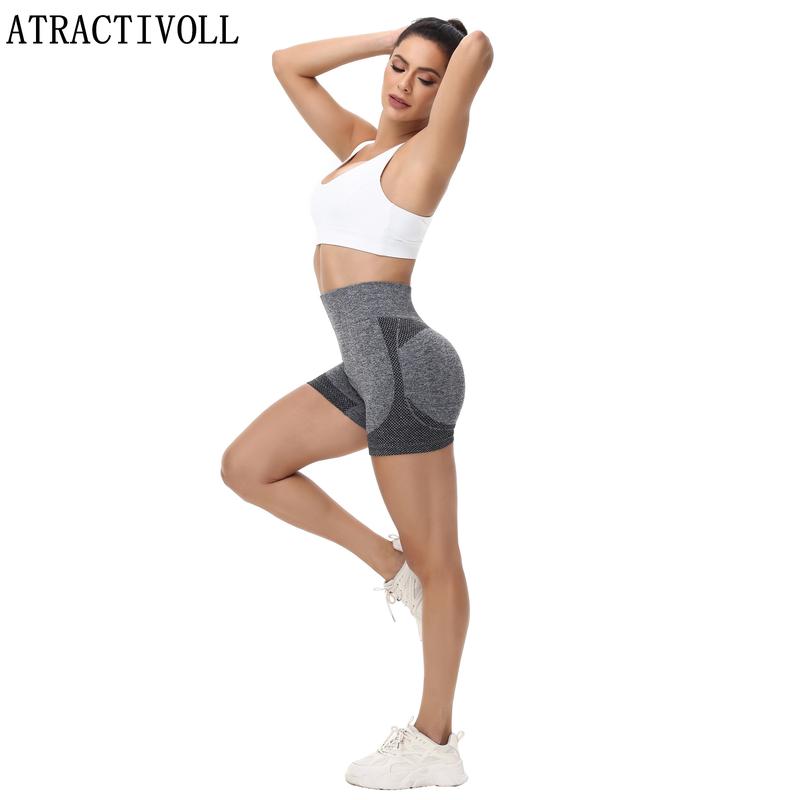 ATRACTIVOLL  1 2PCS Comfortable Stretch Shorts, Women's Summer Leggings for Outdoor Workout, Running Yoga Pants, Plus Size Yoga Pants womens shorts high waist skinny short