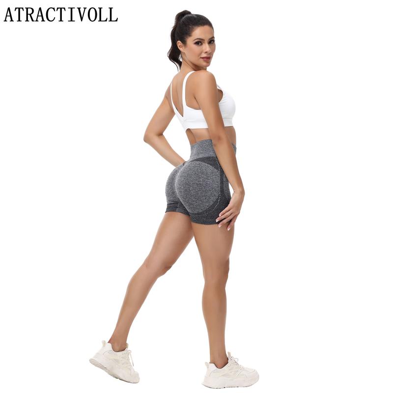 ATRACTIVOLL  1 2PCS Comfortable Stretch Shorts, Women's Summer Leggings for Outdoor Workout, Running Yoga Pants, Plus Size Yoga Pants womens shorts high waist skinny short