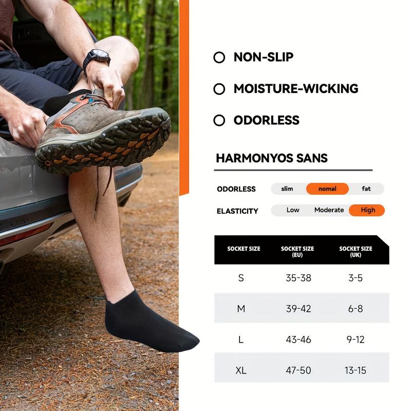 10 Pairs Combed Cotton Ankle Socks, Moisture Wicking Breathable Men Women Motorcycle Riding Sports Walking Hiking Athletic