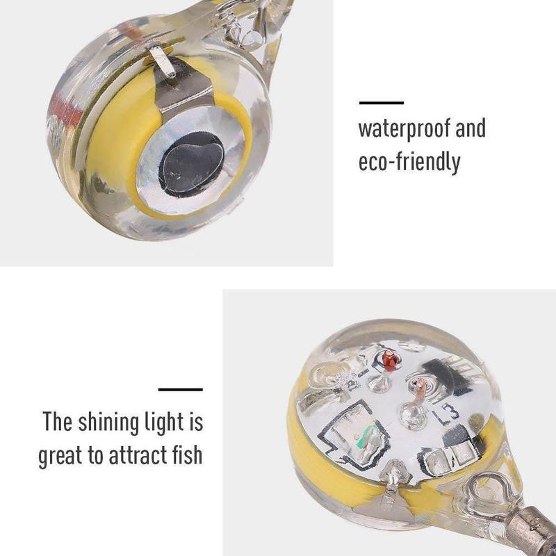 LED Mini Fisheye Underwater Fishing Light, Night Fishing Underwater Battery Powered To Attract Light, Waterproof Fishing Light