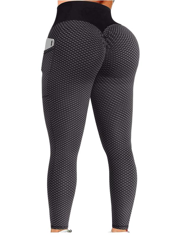JGS1996 Women's Scrunch Butt Lifting Workout Leggings With Pockets High Waist Tummy Control Gym Yoga Pants Tights Sporty Soft Leggings