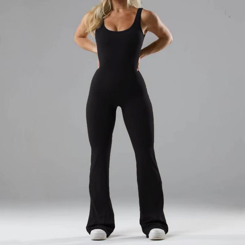 Scrunch Bodysuit for Women, Summer Tummy Control Sleeveless Backless V Back Waist Scrunch Butt Lift Yoga Unitard Jumpsuit leggings