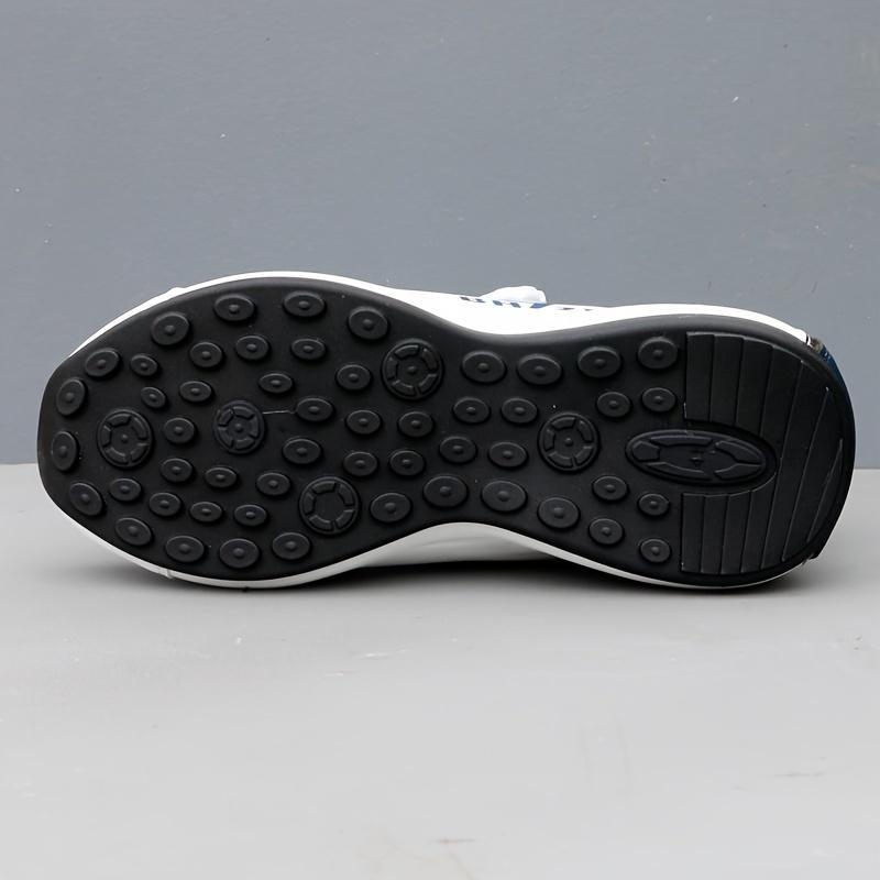 Men's Knit Breathable Running Shoes, Comfy Non Slip Lace Up Shock Absorption Sneakers For Men's Outdoor Activities