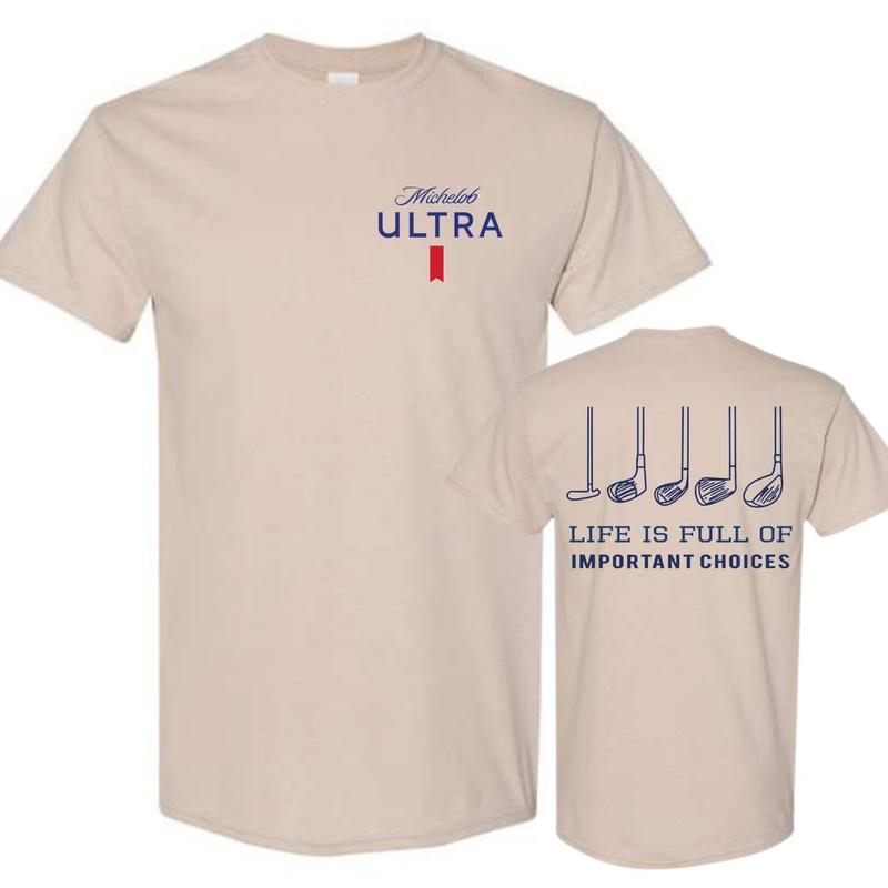Michelob Ultra Golfing Shirt, 2 Side T-Shirt, Full Color, For Men, For Women ,Trending, gift