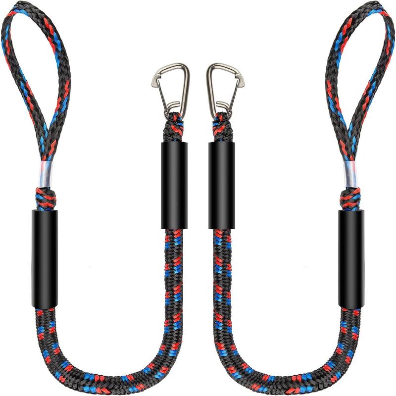 The Boat Bungee Dock Lines, Jet Ski Accessories, Quick and Easy Dock Rope for PWC Jet Ski Seadoo WaveRunner Pontoon Boat Bass Boat