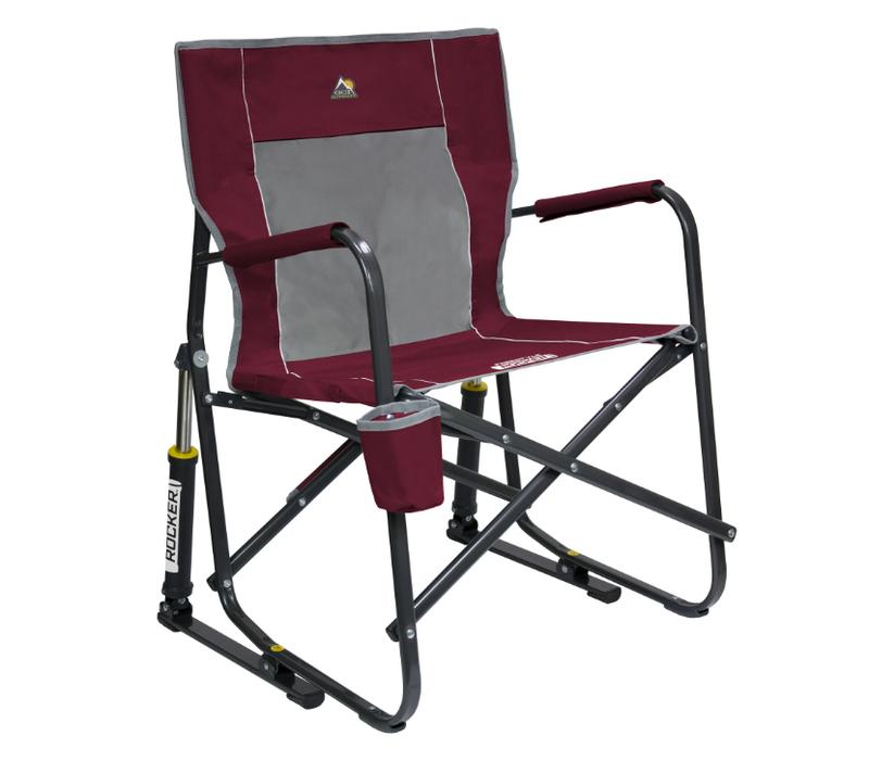 GCI Outdoor Freestyle Rocker Foldable Rocking Camp Chair, Cinnamon